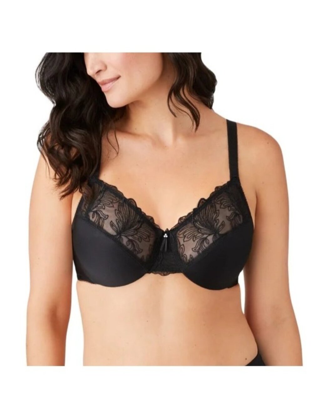 Wacoal Underwire Size 40G Black 857361 Slim Silhouette Underwired Minimizer Bra